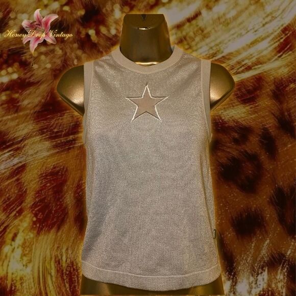 Marc Jacobs Tops - Heaven by Marc Jacobs Women's Silver Glitter Knit Tank Top